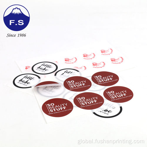 Toy Labels Round Shape PVC Waterproof Sticker Paper Custom Manufactory